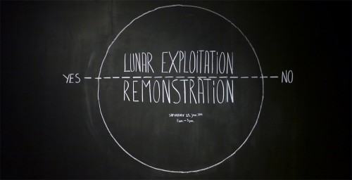 Lunar Exploitation Remonstration. Blackboard.